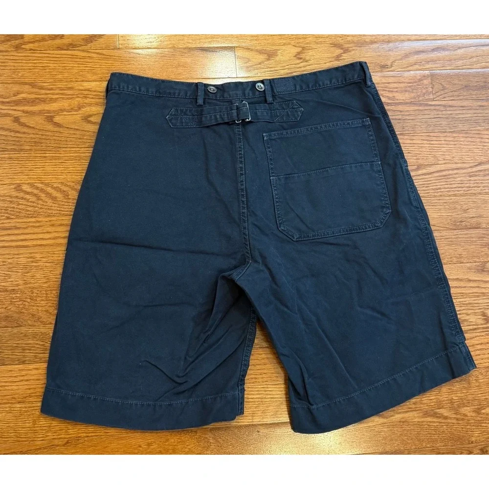 Vintage Polo Ralph Lauren Chino Shorts Mens 36 Navy Buckle Back Military Utility